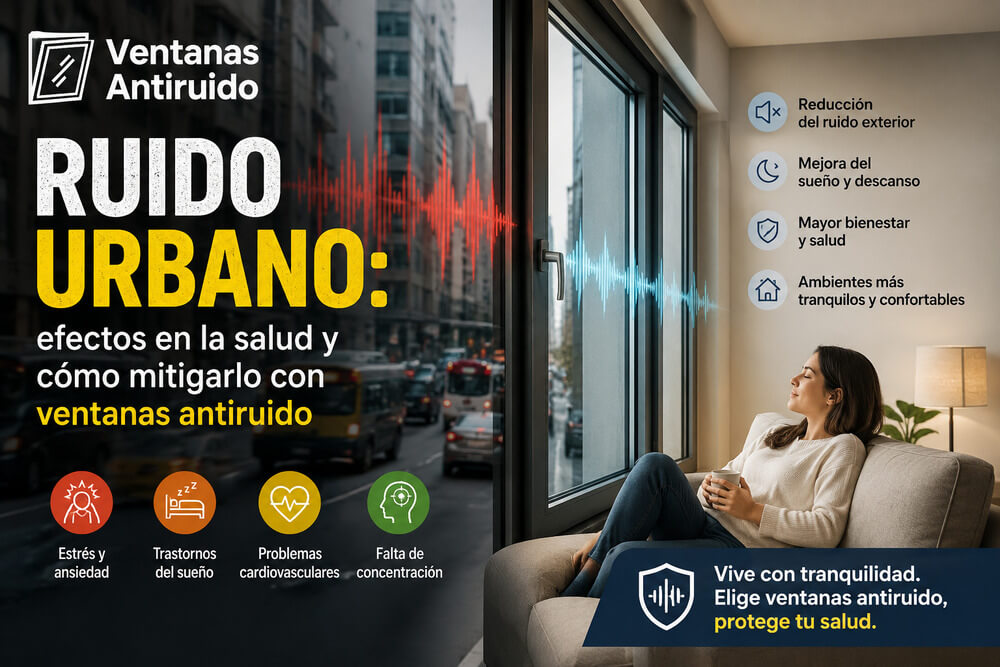 Ruido urbano: efectos en la salud y cómo mitigarlo con ventanas antiruido